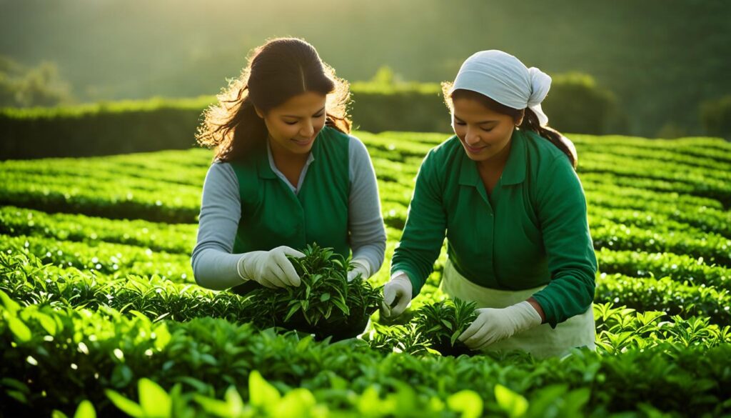 White tea harvesting process