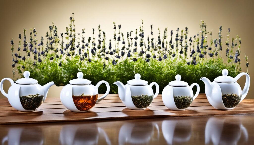 assortment of tea types