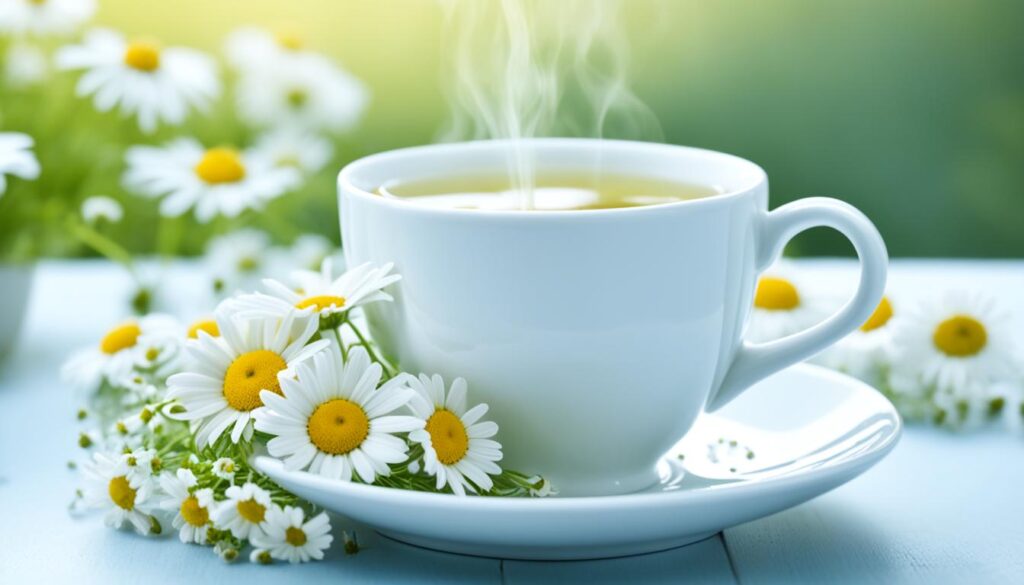 Chamomile tea soothing effect