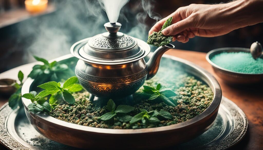 Moroccan Mint Tea Preparation