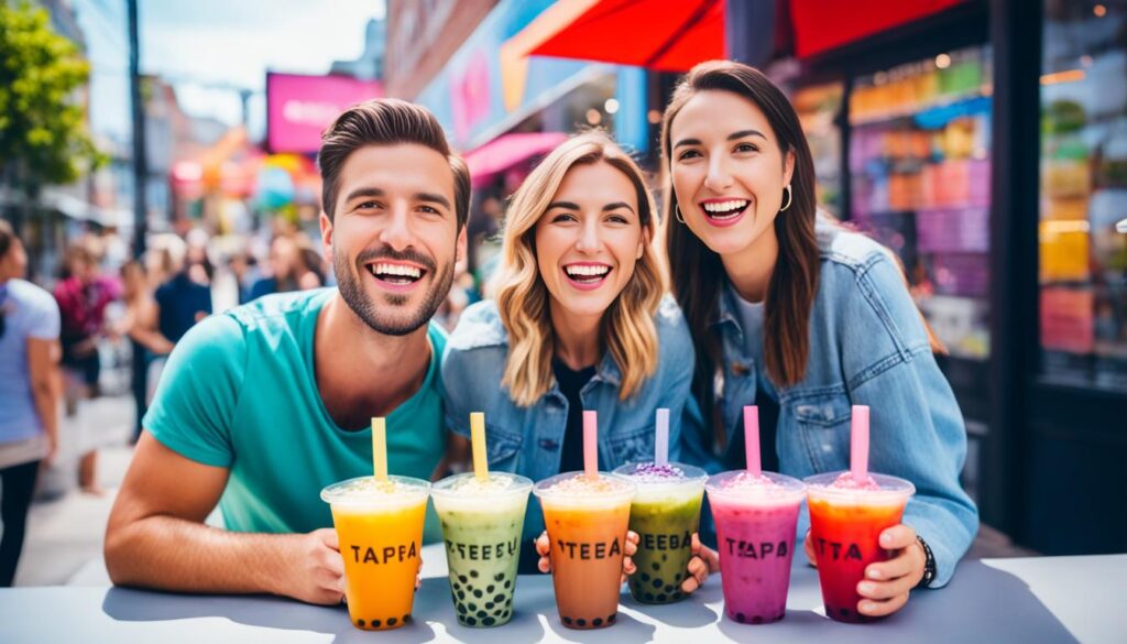 Community enjoying Bubble Tea