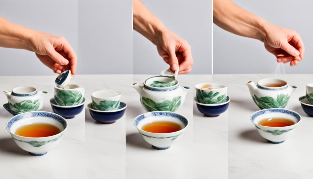 Gaiwan brewing step by step