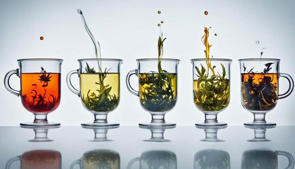 Tea brewing temperatures