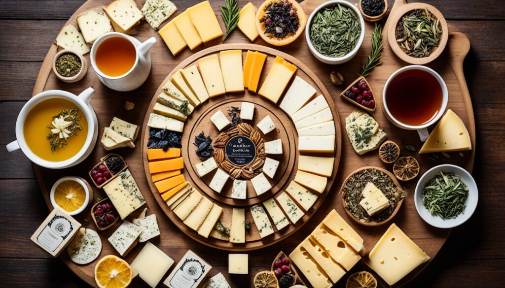 tea-infused cheese board combinations