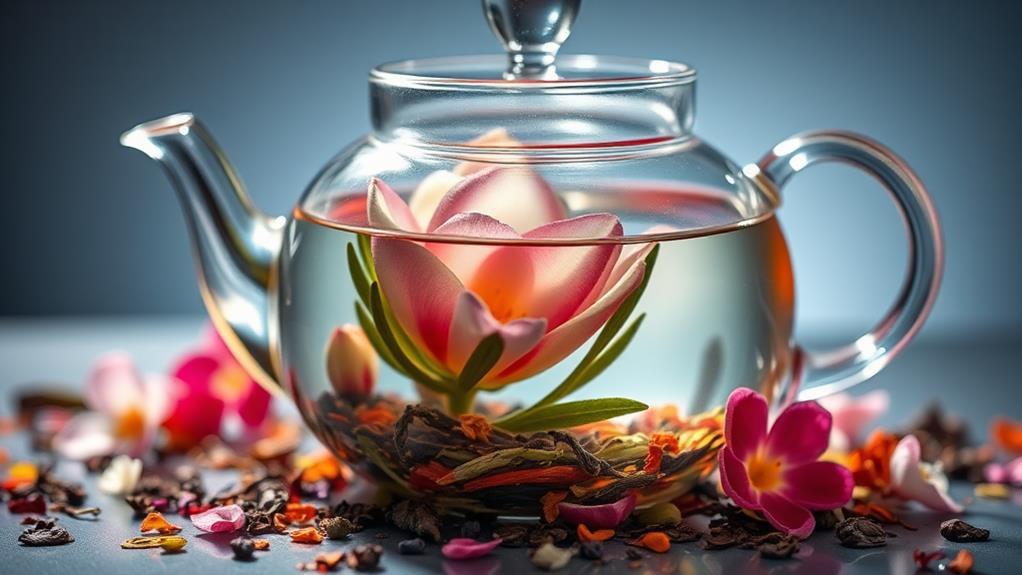 flowering tea infusions