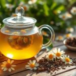 relaxing organic chamomile tea