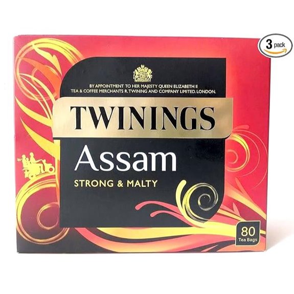 Twinings Assam Strong & Malty 100% Black Tea 80 Tea Bags 200g (Pack of 3)