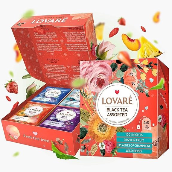 LOVARE Assorted Black Tea Variety Pack (32 Count)