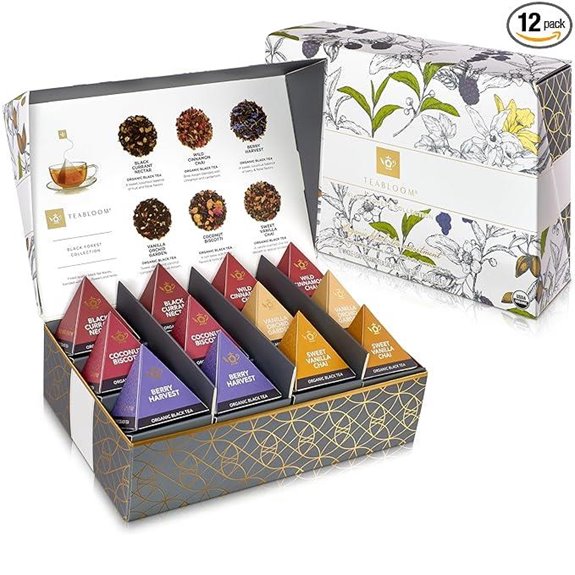 Teabloom Organic Black Forest Assorted Black Tea Sachets
