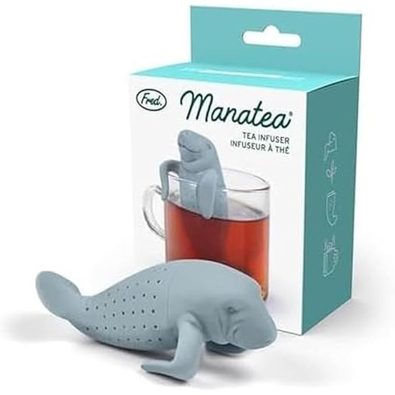 Manatee Reusable Silicone Tea Infuser - Blue