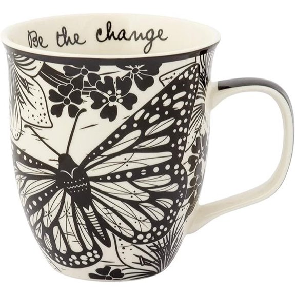 Karma Gifts Boho Butterfly Mug – 16 oz Ceramic