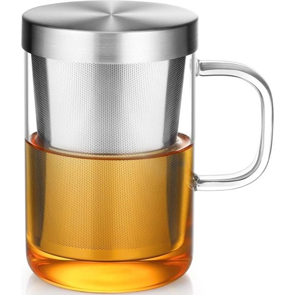 Ecooe Borosilicate Tea Mug with Infuser Set