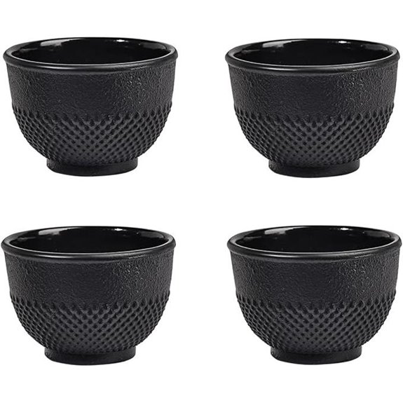 Sungmor Cast Iron Teacups Set (4) 5 oz