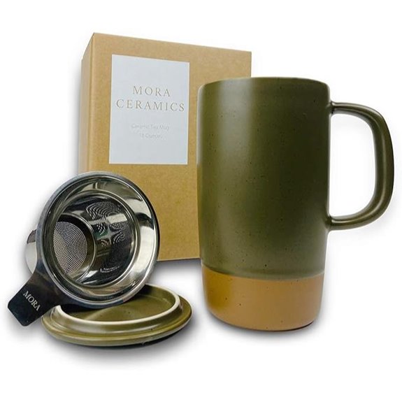 Mora 18 oz Ceramic Tea Mug with Infuser