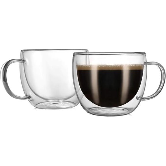 CNGLASS Double Wall Cappuccino Mugs 2-Pack
