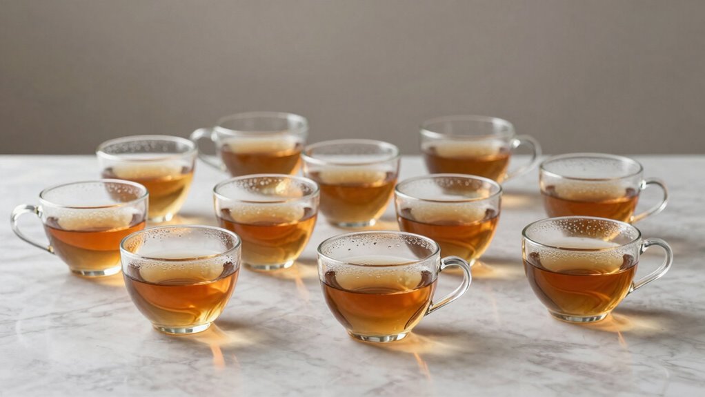 elegant glass tea cups