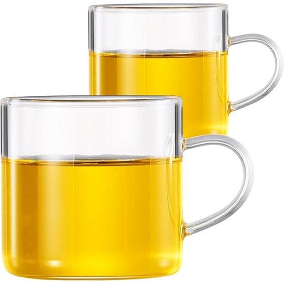 elegant glass tea cups
