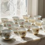 elegant porcelain tea cups
