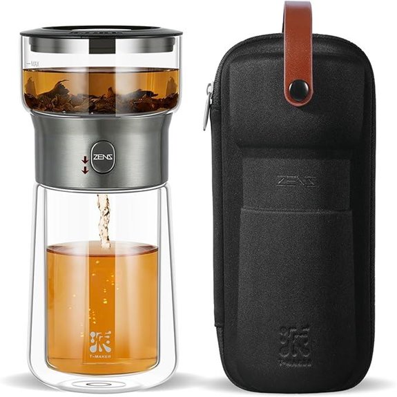 ZENS Glass Tea Infuser Teapot with Mug Kit
