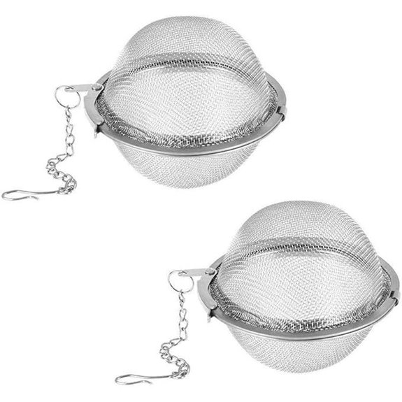 Tea Steeper Mesh Infuser with Extended Chain Hook