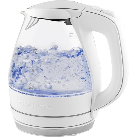OVENTE 1.5L Glass Electric Kettle with Auto Shutoff