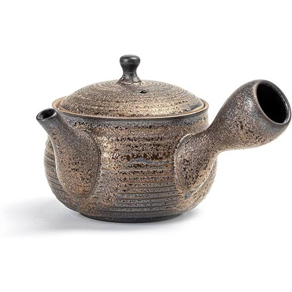 TEANAGOO Japan Kyusu Teapot with Infuser Brown Bronze