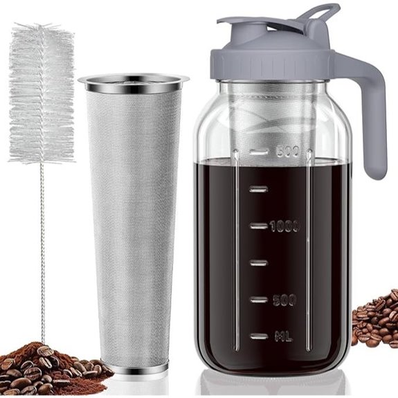 64oz Glass Cold Brew Coffee Maker with Filter