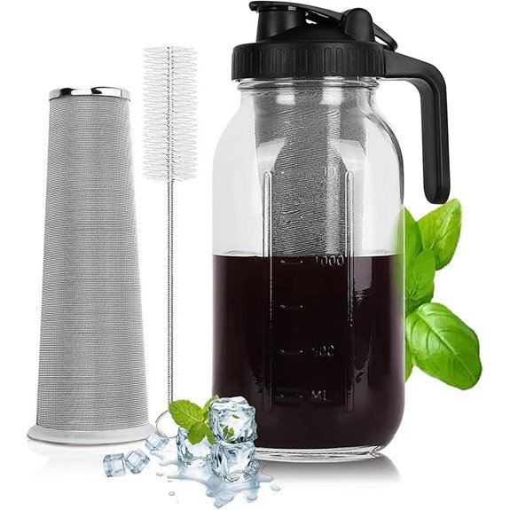 64oz Glass Cold Brew Coffee Maker with Filter