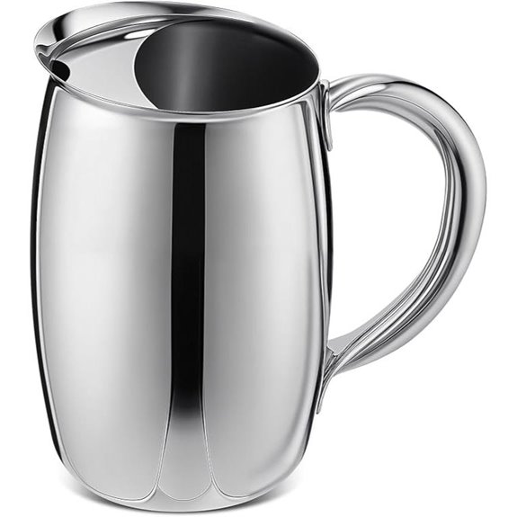 74oz Stainless Steel Water Pitcher with Ice Guard