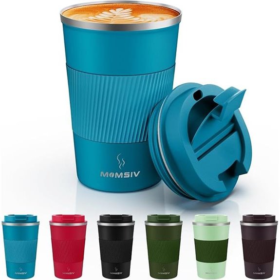 MOMSIV 12oz Travel Mug with Leakproof Lid