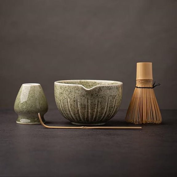 TANG PIN Matcha Set: Bowl Whisk Scoop Stand