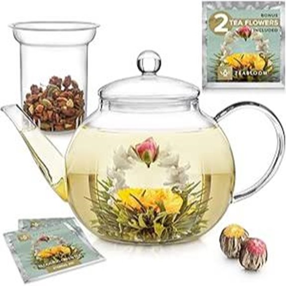 Teabloom Stovetop & Microwave Safe Teapot with Infuser