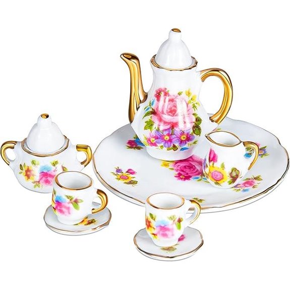 Skylety 1:12 Miniature Porcelain Tea Cup Set