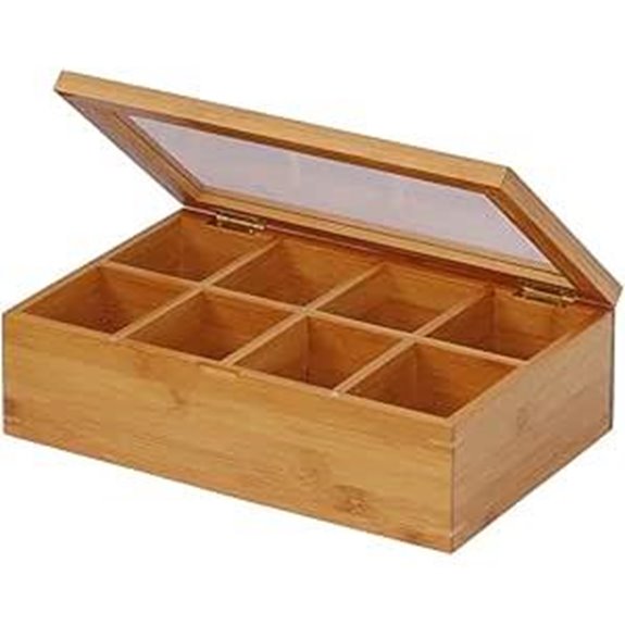 Oceanstar - TB1323 Oceanstar Bamboo Tea Box 12 Inch Natural