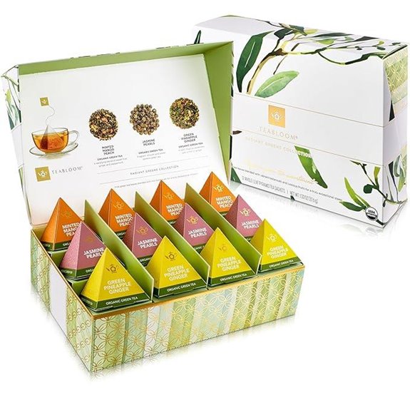 Teabloom Organic Green Tea Sampler (12 Sachets)