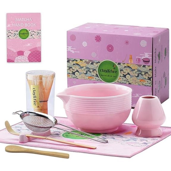 Clay&Fire Matcha Whisk Set - 9 pcs Kit (Pink)
