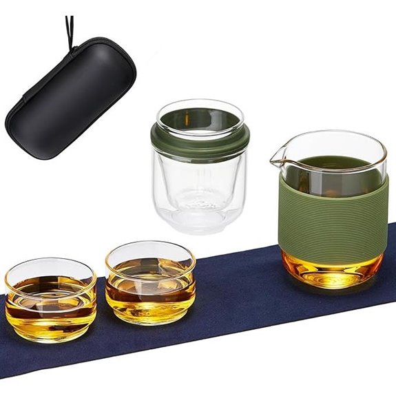 SPARROW Portable Glass Gongfu Tea Set with Case
