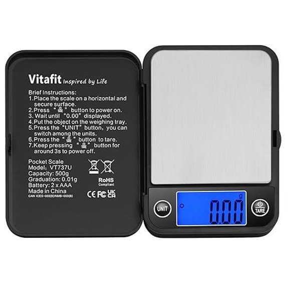 Vitafit 500g Digital Pocket Scale 0.01g
