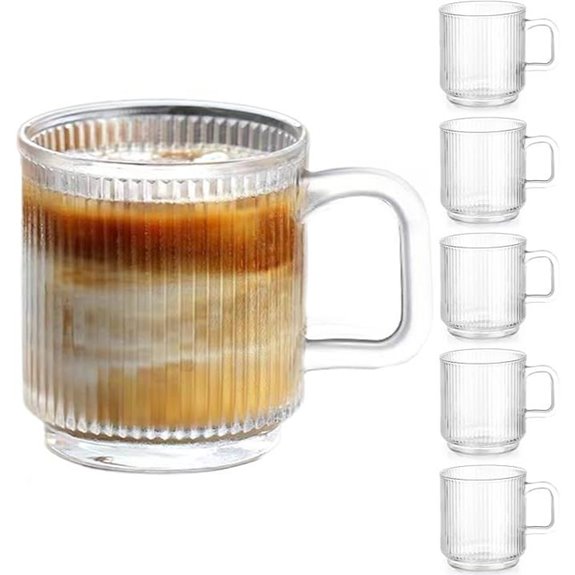 premium glass coffee mugs