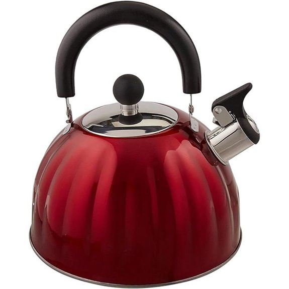 Mr. Coffee Pumpkin Shaped Stainless Steel Whistling Tea Kettle