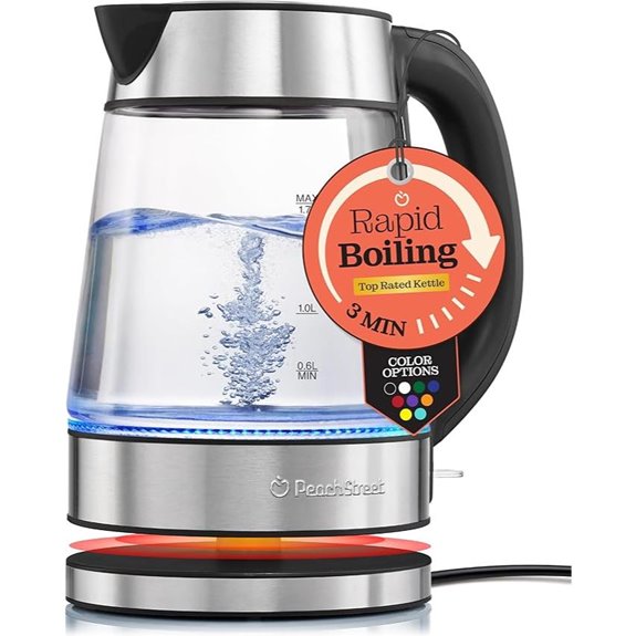 Speed-Boil Electric Kettle 1.7L 1500W Glass Auto Shut-Off