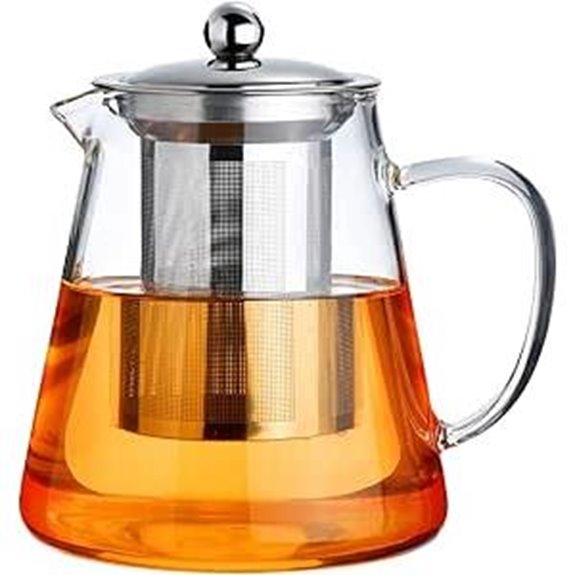 PARACITY Glass Teapot with Removable Infuser 550ml