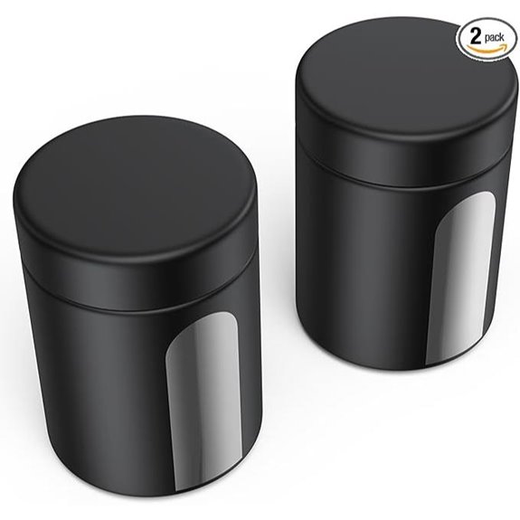 Glass Storage Jar 4 oz (2 Pack) Smell Proof Containers