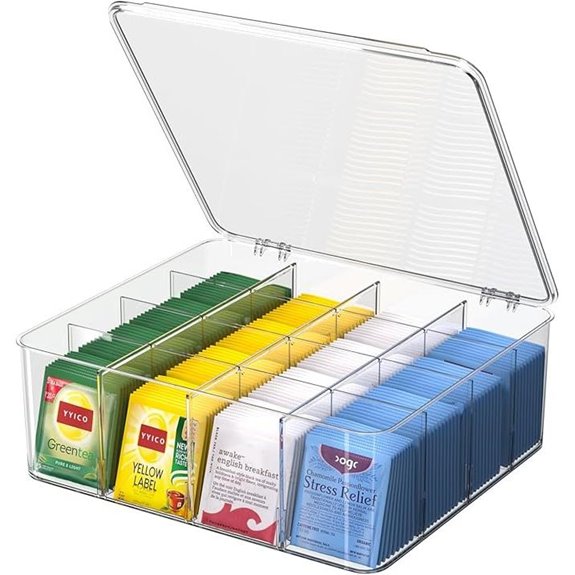 stackable acrylic tea organizer