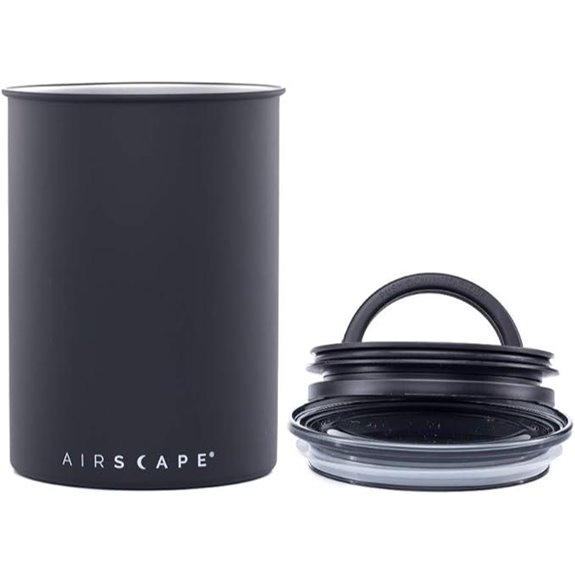 AirScape Stainless Steel Coffee Canister with Plunger Lid