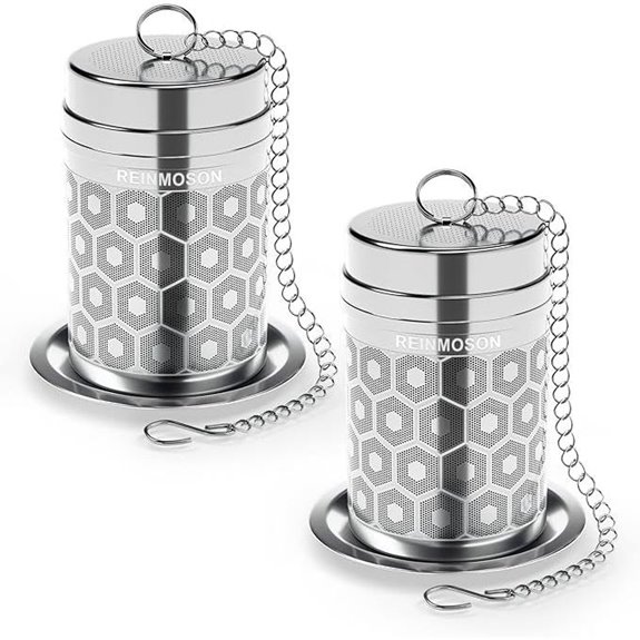 2 Pack Reinmoson Tea Strainers: Stainless Steel Infusers
