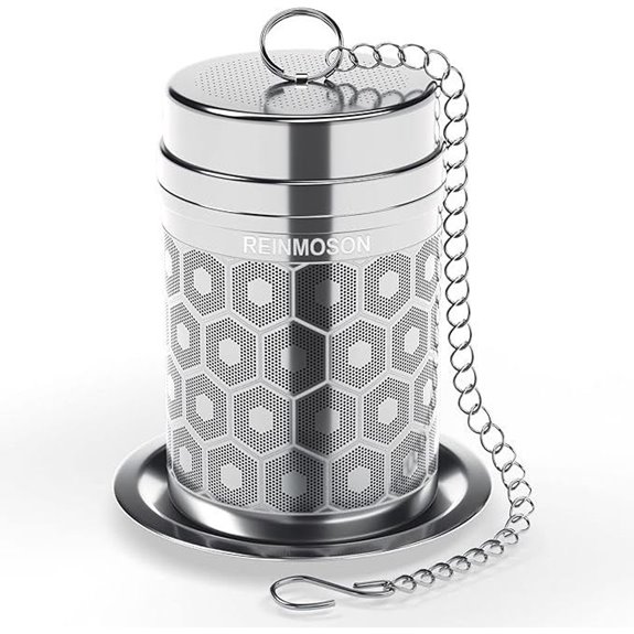 Reinmoson Loose Tea Strainer with Lid (304 SS)