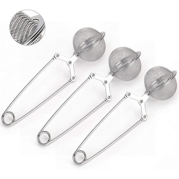 JEXCULL 3-Pack Stainless Tea Strainers with Handle