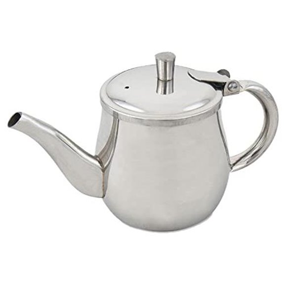 Browne Foodservice Gooseneck Teapot Stainless Steel 10 Ounce