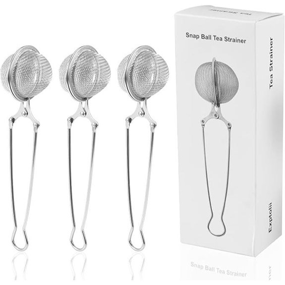 Exptolii 3-Pack Stainless Tea Infuser Strainer